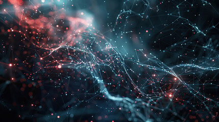 Fototapeta premium Digital background. Can be used in the description of network abilities, technological processes, digital storages, science, education, etc.