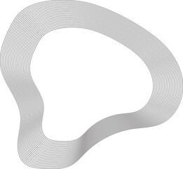 Circle frame warped with line created using blend tool