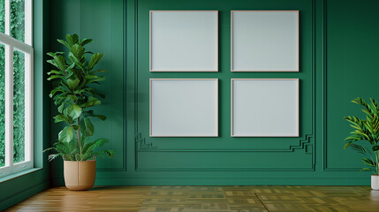 A mockup Image of a Photo Frame in a elegant stylized Room
