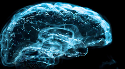 x-ray anatomy brain - obrazy, fototapety, plakaty