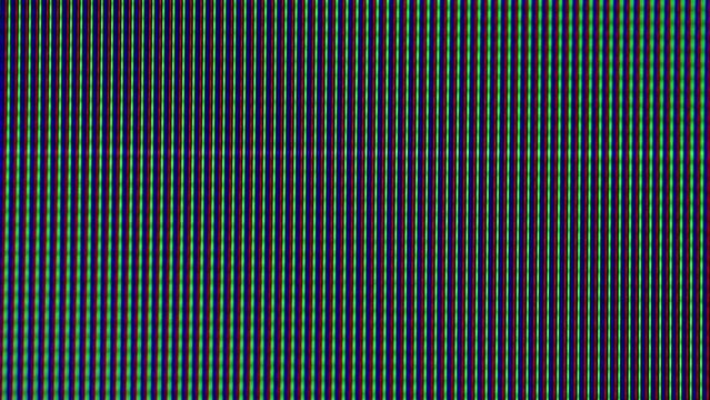 Pixel on old vintage computer monitor close-up. Computers cursor macro. Desktop vintage retro wave display, late 90s PC.
