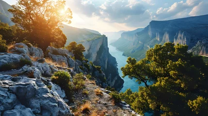 Poster Wonderful view of the Verdon Gorge Aiguin, Provence, France © noah