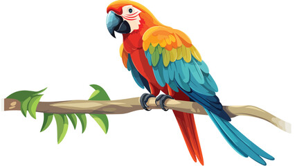 A parrot bird standing on a branch