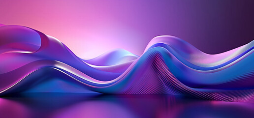 Luminous Neon Wave Background: Pink and Lilac Spectrum