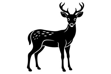 Fototapeta premium deer silhouette vector illustration
