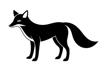 fox silhouette vector illustration