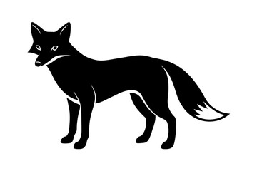 fox silhouette vector illustration