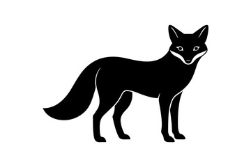 fox silhouette vector illustration