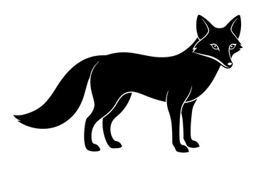 fox silhouette vector illustration