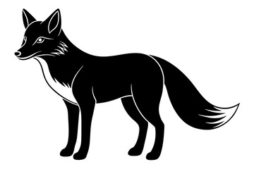 fox silhouette vector illustration