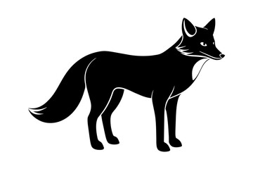 fox silhouette vector illustration