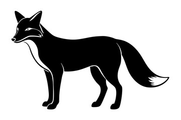 fox silhouette vector illustration