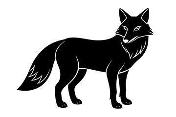 fox silhouette vector illustration