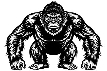 gorilla silhouette vector illustration