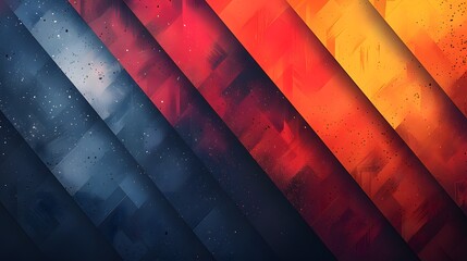 Abstract Gradient Background with Blue, Red, and Yellow Stripes - obrazy, fototapety, plakaty