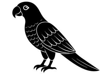parrot silhouette vector illustration