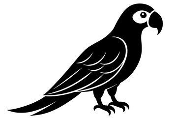 parrot silhouette vector illustration