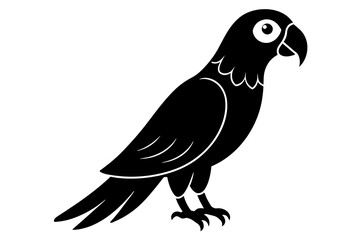 parrot silhouette vector illustration
