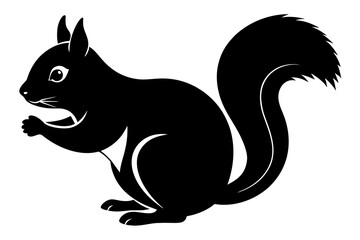 squirrel silhouette vector illustration