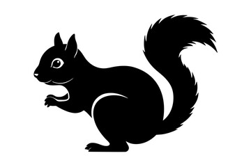 squirrel silhouette vector illustration