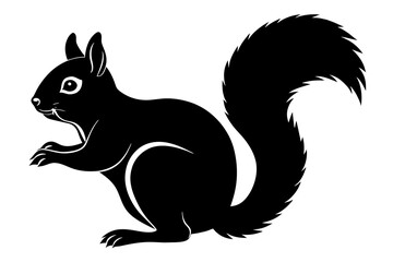 squirrel silhouette vector illustration