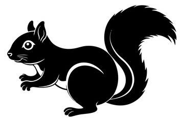 squirrel silhouette vector illustration