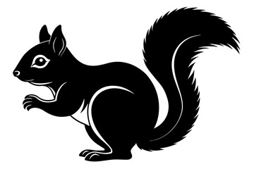 squirrel silhouette vector illustration