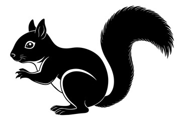 squirrel silhouette vector illustration