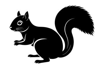 squirrel silhouette vector illustration