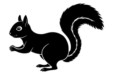 squirrel silhouette vector illustration