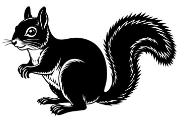 squirrel silhouette vector illustration