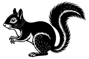squirrel silhouette vector illustration