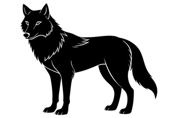 wolf silhouette vector illustration