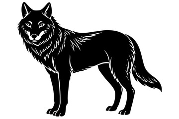 wolf silhouette vector illustration