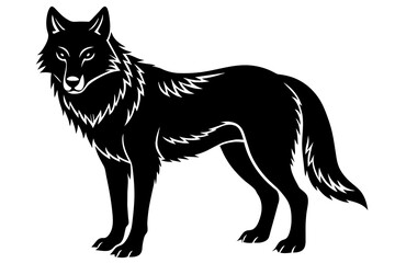 wolf silhouette vector illustration