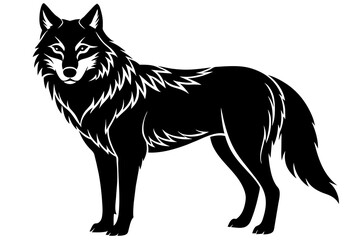 wolf silhouette vector illustration