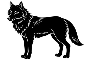 wolf silhouette vector illustration