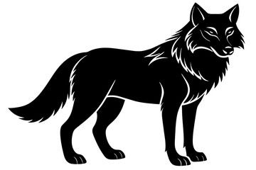 wolf silhouette vector illustration