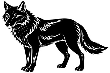 wolf silhouette vector illustration