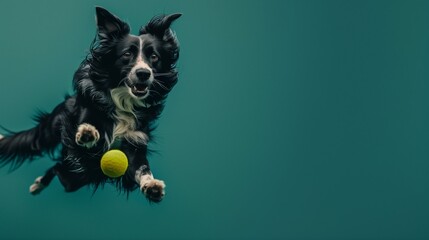 dynamic black and white border chasing ball with clear background