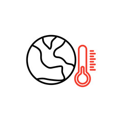 
global temperature drop icon,global cooling vector illustration