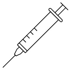 Fototapeta premium Syringe Fine Line Illustration