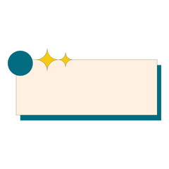 Retro Text Box Element Illustration