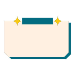 Retro Text Box Element Illustration