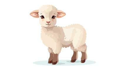 Baby Sheep flat vector 