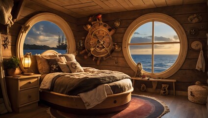 Nautical Nook: Pirate-Themed Adventure Zone with Handmade Details