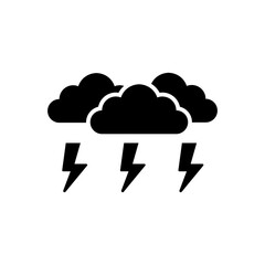 Thunder strom Icon , weather  icon isolated on white background, suitable for websites, blogs, logos, graphic design, social media, UI, mobile apps, vector illustration