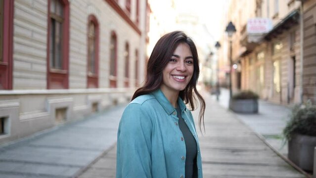 Young Latin woman  enjoying her journey