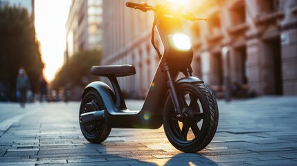 An electric scooter, compact and eco-friendly, offering convenient urban transportation solutions.