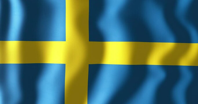 Aniamtion of waving flag of sweden